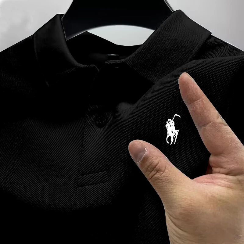 2026 New High Quality Men's T-shirt Summer Luxury Brand Street Trend Leisure Business Collar ropa hombre