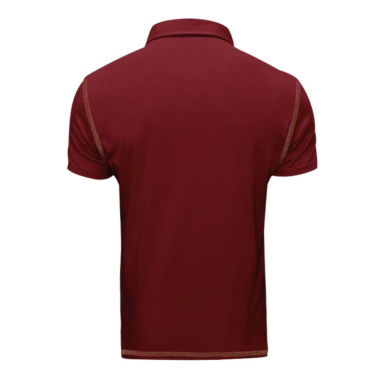 Summer Men's Short Sleeve Polo Shirt 2024 New Pocket Lapel Top, Breathable Polyester Casual Men's Polo Shirt for Daily Wear