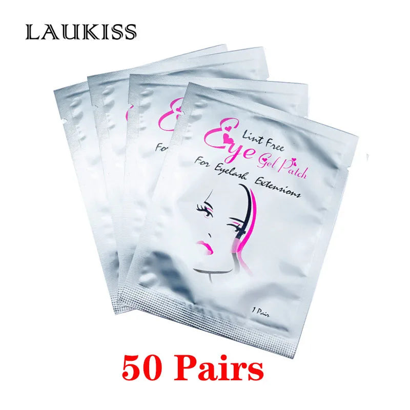 25/50/100Pairs Eye Patches Under Eyelash Pads for Building Gel Paper Patches Lint Free Stickers for False Eyelashes LAUKISS
