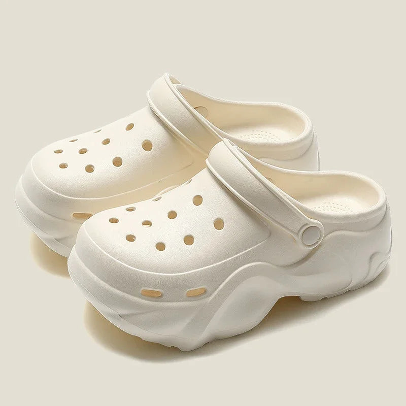 Women DIY Silver Butterfly-Knot Fashion Bow Decor Clogs Summer Sping Autumn Beach Sandals Cave Hole Garden Shoes Students Girls
