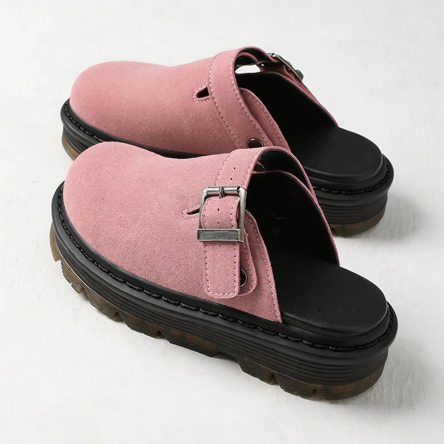 Women's Platform Mules Cork Insole Unisex Clogs Slippers Water Corrugated Sole Non-slip Men's Sandals With Arch Support