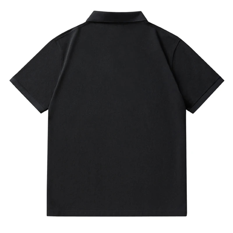 Men Plus Size Polo Shirt Oversized 6XL 7XL Summer Short Sleeve T Shirts Black Loose Male Shirt Men Clothing Ropa Para Hombre
