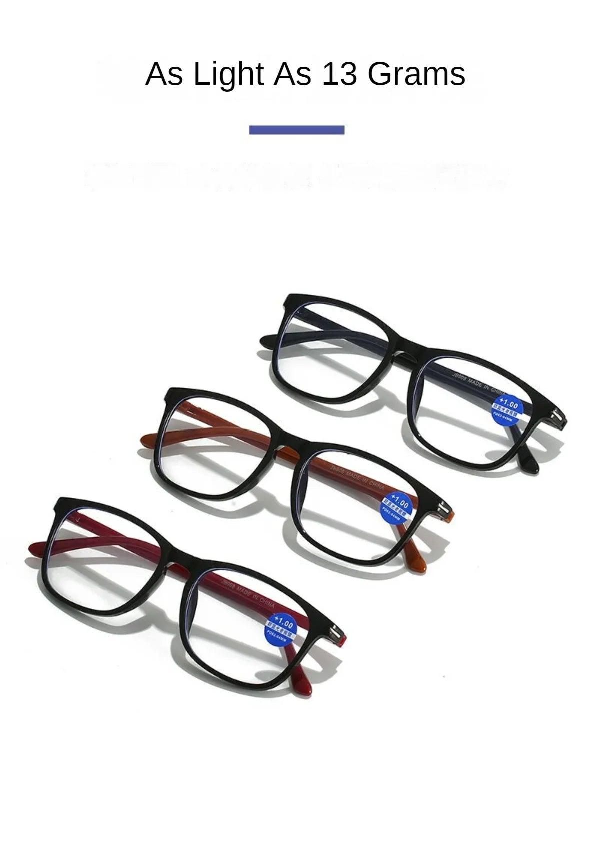 Unisex Comfortable Eyewear Ultra Lightweight Anti Blue Light Blocking HD Reading Glasses for Man and Woman Presbyopia Eyeglasses