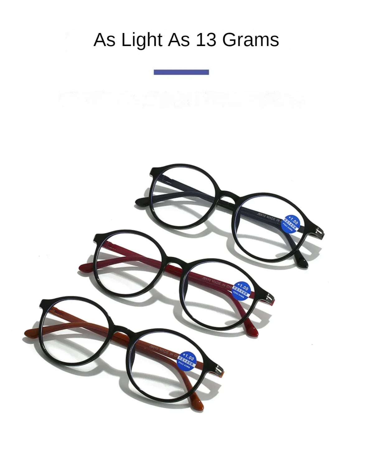 Unisex Comfortable Eyewear Ultra Lightweight Anti Blue Light Blocking HD Reading Glasses for Man and Woman Presbyopia Eyeglasses