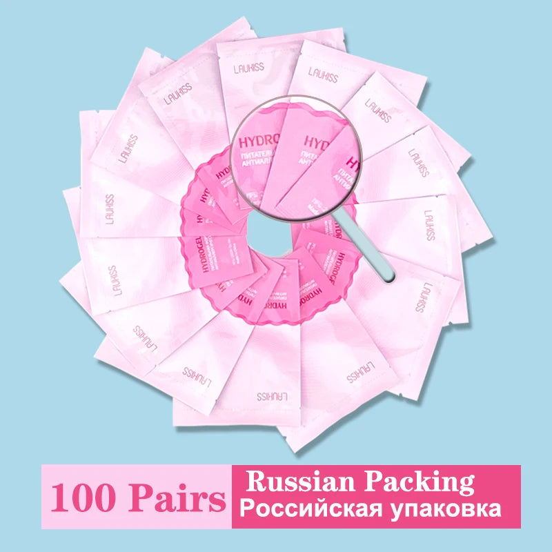 25/50/100Pairs Eye Patches Under Eyelash Pads for Building Gel Paper Patches Lint Free Stickers for False Eyelashes LAUKISS