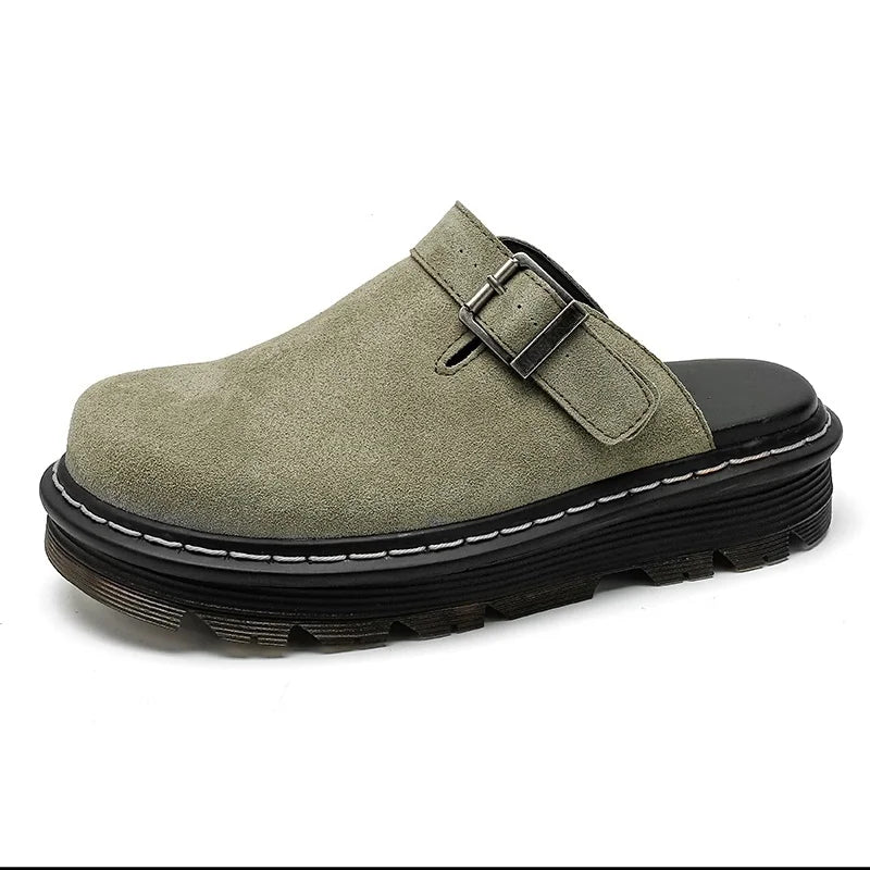 Women's Platform Mules Cork Insole Unisex Clogs Slippers Water Corrugated Sole Non-slip Men's Sandals With Arch Support