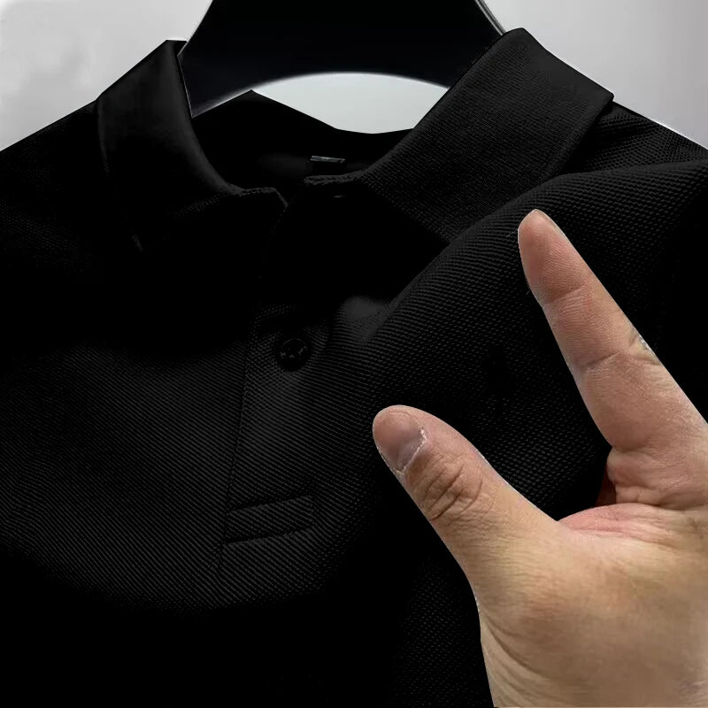 2026 New High Quality Men's T-shirt Summer Luxury Brand Street Trend Leisure Business Collar ropa hombre