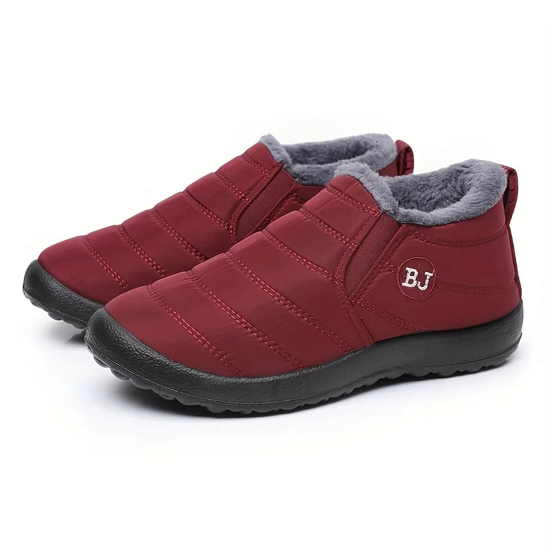 Warm Snow Boots for Women Men Slip Resistant Thick Sole Arctic Insulation Round Toe Outdoor Shoes PU Sole
