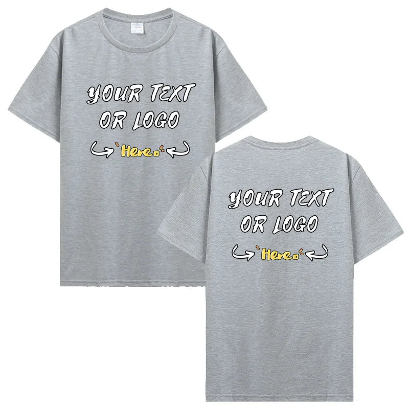 Customized Printed Men Women T-shirt Summer Loose Casual Clothing Fashion Personalized Design Tshirt Custom Gifts Tees