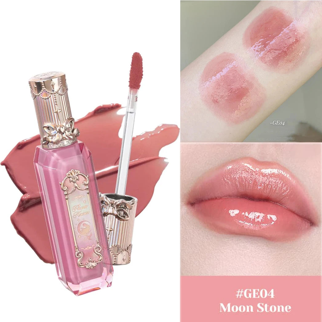 Flower Knows Full Collection Lip Gloss Tinted Lip Oil Vegan Hydrating Lip Makeup for Women Girls Non Sticky Moisturizing Shine