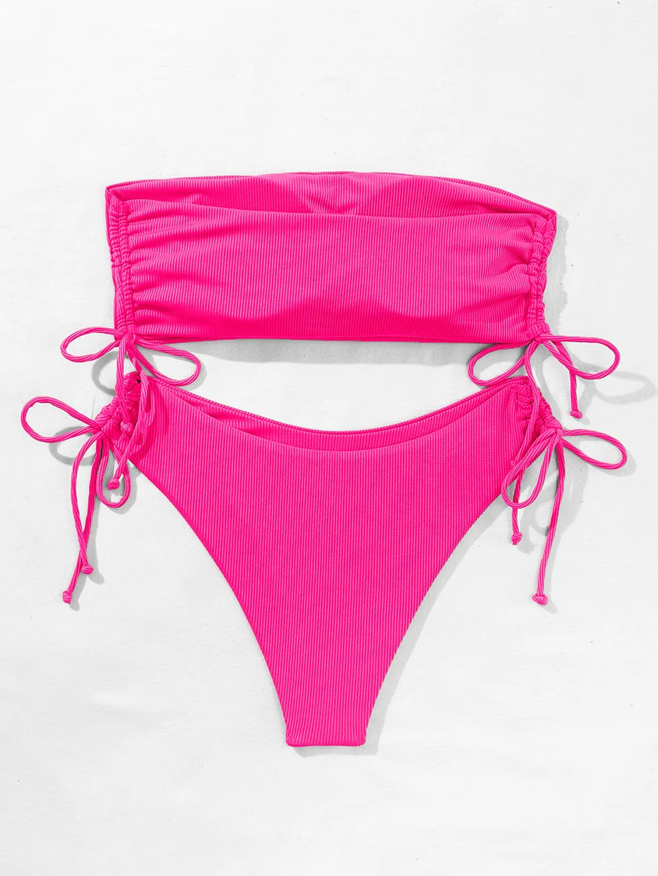 New Sexy Solid Bikinis Women Swimwear Push Up Female Swimsuit Swimming Bathing Suits Brazilian Girl Bikini Set Beach Wear Bather